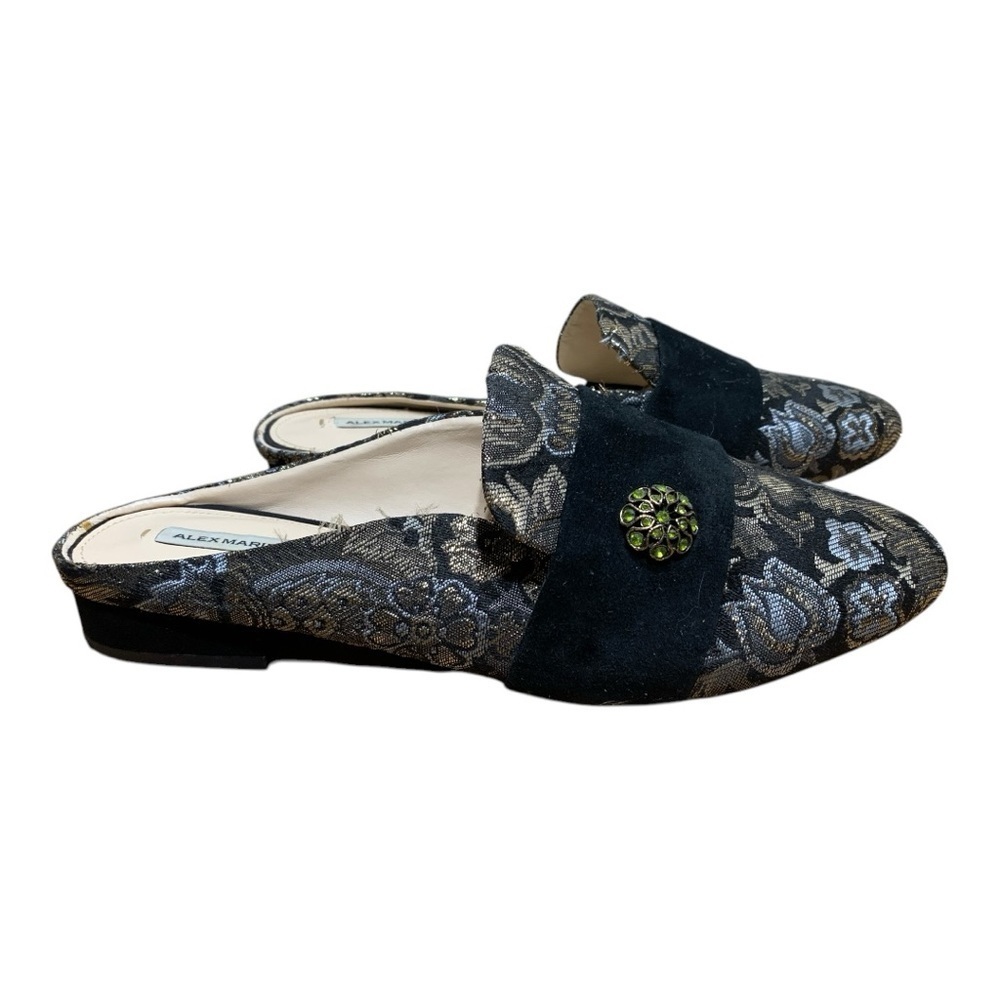 Alex Marie Brocade-Suede Mules Size 9.5 - Picture 2 of 6